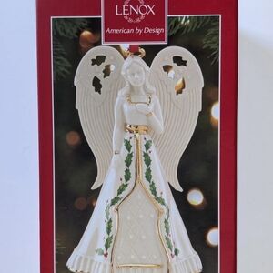 Lenox Holiday Angel Ornament - White and Gold